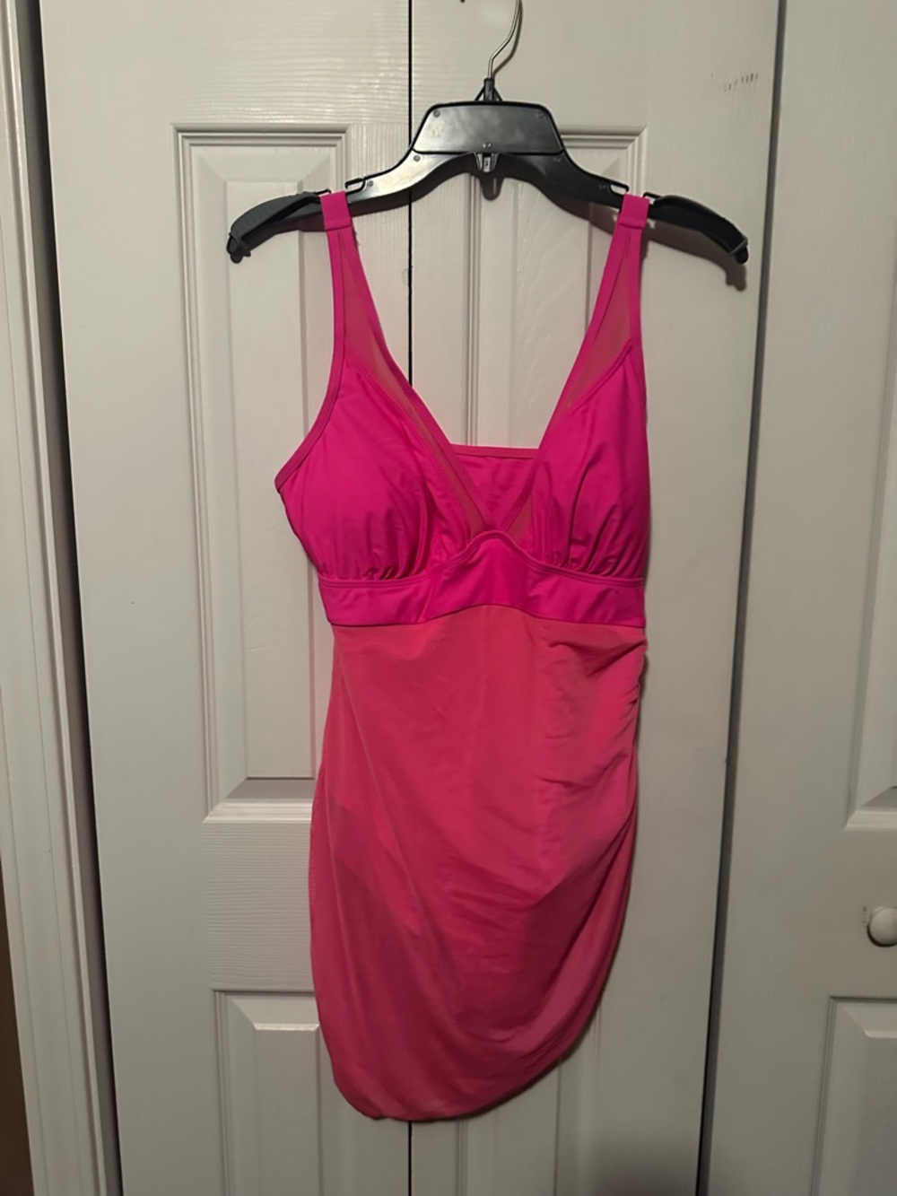Women's Bright Pink One-Piece Swim Dress